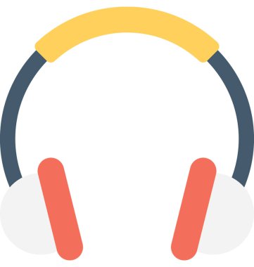 kulaklık düz vektör simgesi