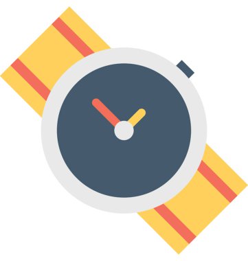 Kol saati düz vektör simgesi 