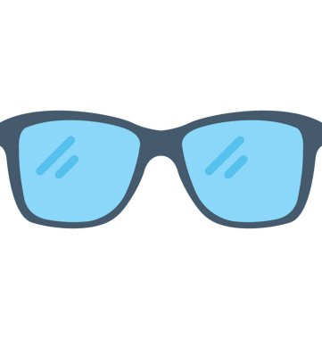 Güneş Gözlüğü Düz Vektör Simgesi