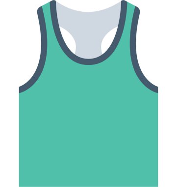 Yelek düz vektör simgesi 