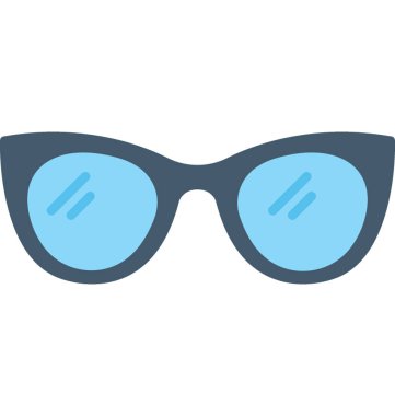 Güneş Gözlüğü Düz Vektör Simgesi