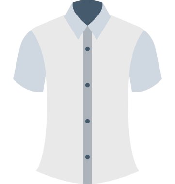 Gömlek düz vektör simgesi 