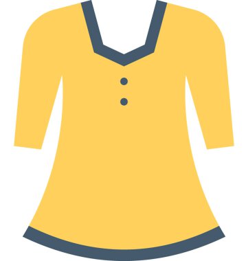 Kadın Elbisesi Düz Vektör Simgesi