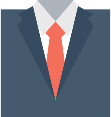 Ceket düz vektör simgesi 