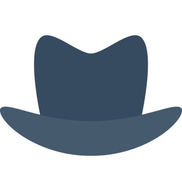 şapka düz vektör simgesi