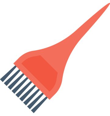 Fırça düz vektör simge renklendirme