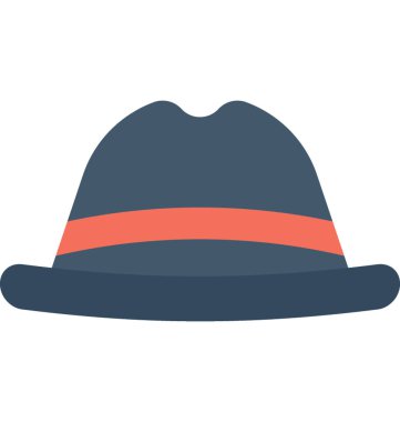 şapka düz vektör simgesi