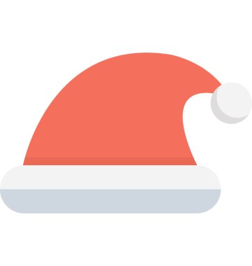 Noel Baba şapkası düz vektör simgesi