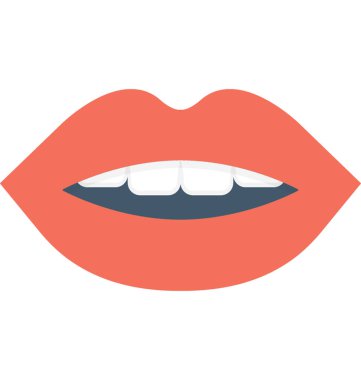 dudak düz vektör simgesi