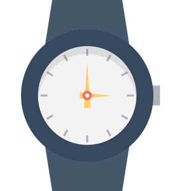 Kol saati düz vektör simgesi 