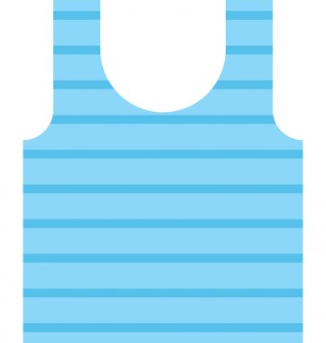 Yelek düz vektör simgesi