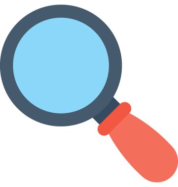 Büyüteç düz vektör simgesi