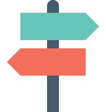 işaret direği düz vektör simgesi