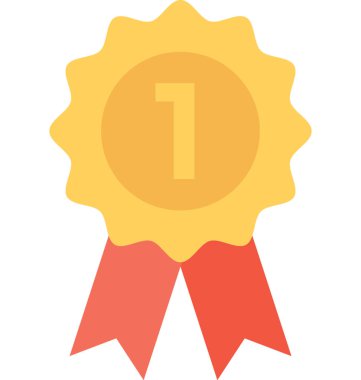 Rozet düz vektör simgesi