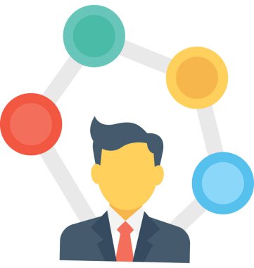 Affiliate pazarlama düz vektör simgesi