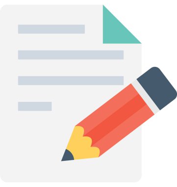 Yazılı düz vektör simgesi