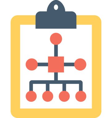 Strateji düz vektör simgesi 