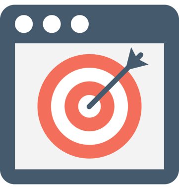 hedef düz vektör simgesi