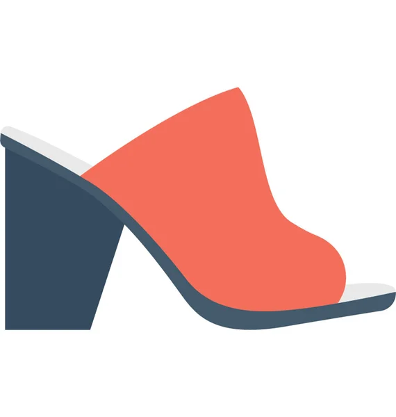 Mujer Zapatos Plano Vector Icono — Vector de stock