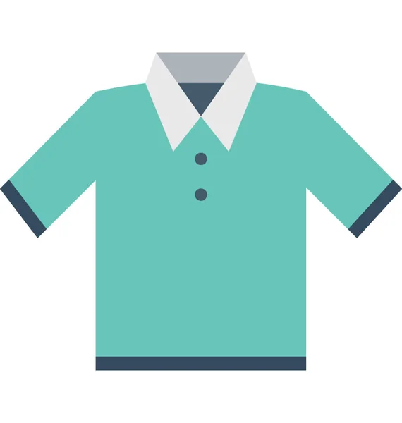 Shirt Flat Vector Ícone — Vetor de Stock