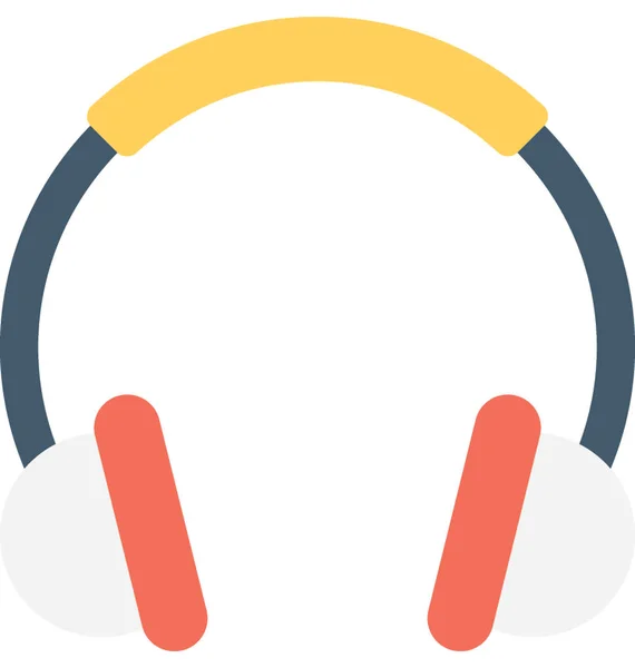 Auriculares Icono Vector Plano — Vector de stock