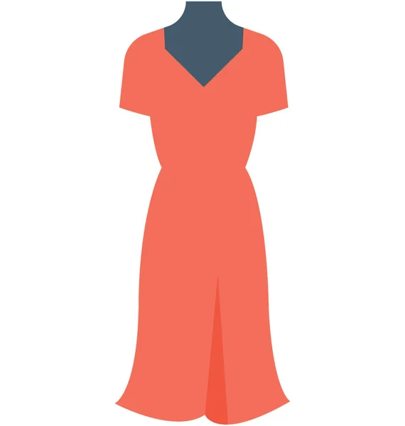 Robe Femme Vecteur Plat Icône — Image vectorielle