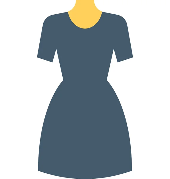 Mulheres Vestido Plana Vetor Ícone — Vetor de Stock