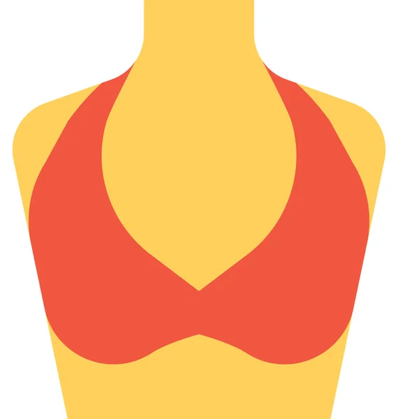 Corset Bra Flat Vector Icon — Stock Vector