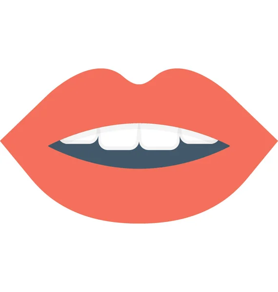 Labios Icono Vector Plano — Archivo Imágenes Vectoriales