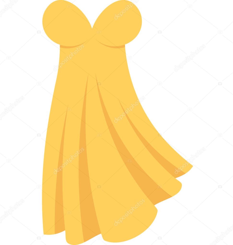 Party Dress Flat Vector Icon