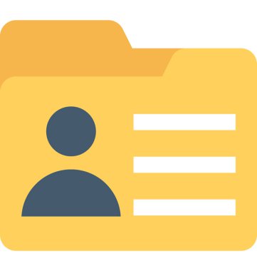 Kişisel klasör düz vektör simgesi 