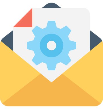 ayarlar düz vektör simgesi 