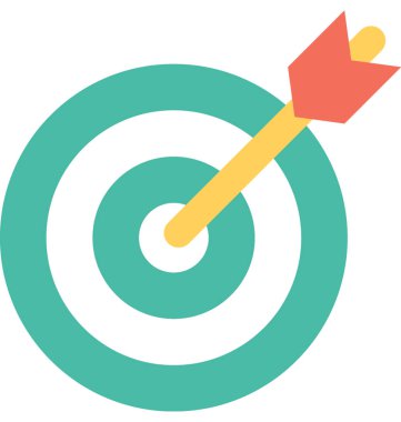 hedef düz vektör simgesi