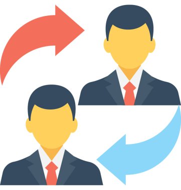 iletişim düz vektör simgesi 