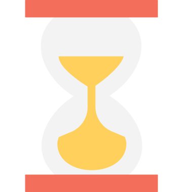 kum saati düz vektör simgesi