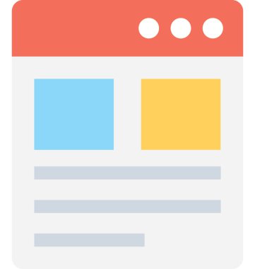 Web düzen düz vektör simgesi 