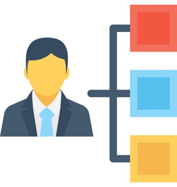 Lider düz vektör simgesi