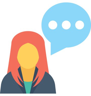 Danışman düz vektör simgesi 