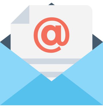 Zarf düz vektör simgesi