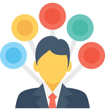 Affiliate pazarlama düz vektör simgesi