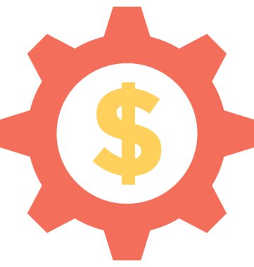 Yatırım planı düz vektör simgesi