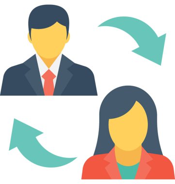 iletişim düz vektör simgesi 