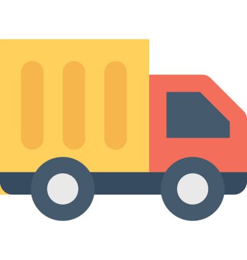 karavan düz vektör simgesi 