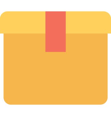 Dağıtım paket düz vektör simgesi 