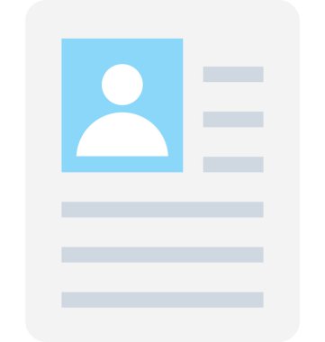 Özgeçmiş düz vektör simgesi