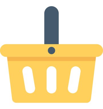 Sepet düz vektör simgesi