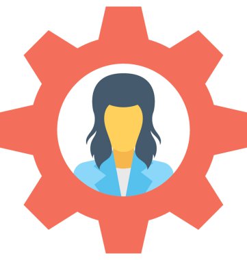 yönetim düz vektör simgesi 