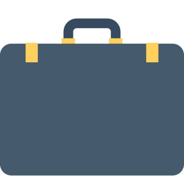 evrak çantası düz vektör simgesi