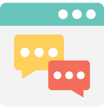 Düz vektör simge sohbet