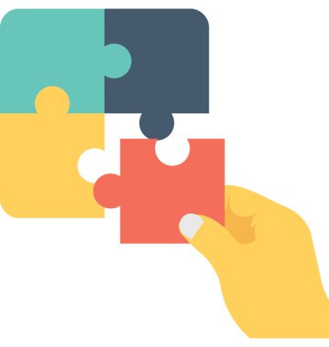 Birlikte düz vektör simgesi